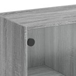 vidaXL Buffet haut avec portes gris sonoma 68x37x109cm bois ingénierie
