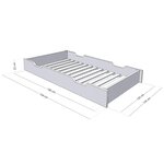 Tiroir de lit 120 x 200 BUDDY - bleu clair