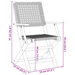 vidaXL Chaises de jardin lot de 2 noir bois massif d'acacia et rotin