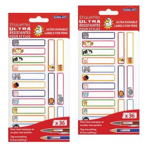 72 étiquettes plastifiées ultra-résistantes - Petits animaux