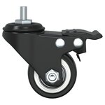 vidaXL Roues pivotantes 4 Pièces noir 35 mm fer