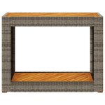 vidaXL Table d'appoint de jardin dessus en bois gris 100x40x75 cm