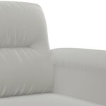 vidaXL Ensemble de canapés 3 Pièces coussins Gris clair Tissu microfibre
