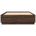 vidaXL Cadre de lit chêne marron 150x200 cm bois d'ingénierie