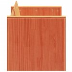 vidaXL Canapé de jardin 2 places cire marron bois pin massif
