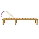 vidaXL Chaise longue de jardin avec table Bois de pin imprégné