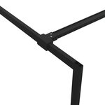 vidaXL Paroi de douche Noir 115x195 cm Verre ESG demi-dépoli
