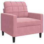 vidaXL Ensemble de canapés 4 Pièces avec coussins Rose Velours