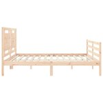 vidaXL Cadre de lit avec tête de lit 200x200 cm bois massif