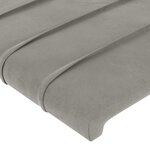 vidaXL Cadre de lit avec tête de lit Gris clair 90x200 cm Velours