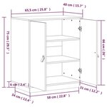 vidaXL Buffet 65 5x40x75 cm Bois massif de pin