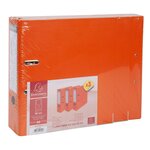 Lot De 3 Classeurs À Levier - Dos De 80mm - Format À Classer A4 - Extérieur En Polypropylène / Intérieur En Papier - Orange - X 4 - Exacompta