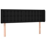 vidaXL Tête de lit avec oreilles Noir 147x16x78/88 cm Tissu