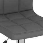 vidaXL Tabouret de bar Gris foncé Tissu