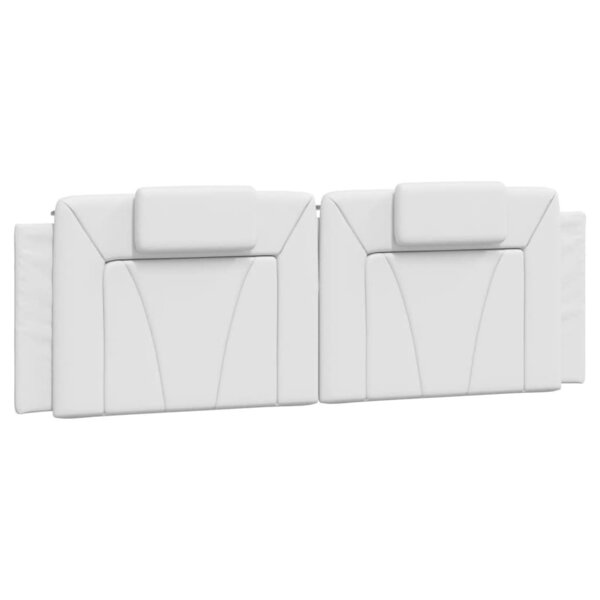 vidaXL Coussin de tête de lit blanc 160 cm similicuir