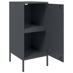 vidaXL Buffets 2 Pièces anthracite 36x39x79 cm acier laminé à froid