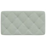 vidaXL Coussin de tête de lit gris clair 90 cm velours