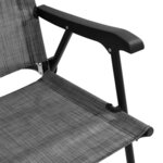 vidaXL Chaises de jardin pliables lot de 8 en acier et textilène