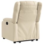 vidaXL Fauteuil inclinable Crème Tissu