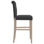 vidaXL Chaises de bar lot de 2 bois massif d'hévéa et tissu