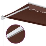 vidaXL Auvent manuel rétractable marron 350x250 cm