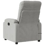 vidaXL Fauteuil inclinable de massage électrique gris clair