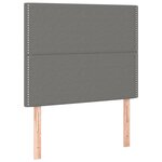 vidaXL Sommier à lattes de lit et matelas Gris foncé 90x190 cm Tissu