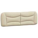 vidaXL Cadre de lit avec LED sans matelas crème 160x200 cm tissu