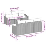 vidaXL Ensemble de Canapé de Jardin de 7 pièces avec Coussins Noir Rattan