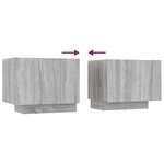 vidaXL Meuble TV Sonoma gris 100x35x40 cm Bois d'ingénierie