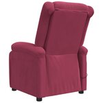 vidaXL Fauteuil inclinable électrique rouge bordeaux velours