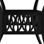 vidaXL Table de jardin Noir 90x90x73 cm Aluminium coulé