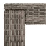 vidaXL Ensemble de bar de jardin 3 Pièces et coussins gris résine tressée