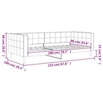 vidaXL Lit de repos gris clair 90x200 cm velours