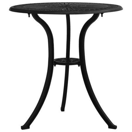 vidaXL Table de jardin Noir 62x62x65 cm Aluminium coulé