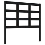 vidaXL Tête de lit Noir 95 5x4x100 cm Bois massif de pin