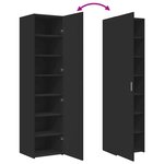 vidaXL Buffet haut noir 45x42 5x185 cm bois d'ingénierie