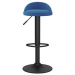 Vidaxl tabouret de bar bleu velours