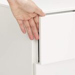 Caisson de bureau metal verrouillable avec 3 tiroirs rangement de documents papeterie préassemblé pour bureau bureau à domicile 39 x 45 x 55 cm (l x l x h) blanc 12_0003687