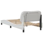 vidaXL Cadre de lit avec lumières LED blanc 80x200 cm similicuir