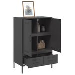 vidaXL Buffet haut noir 68x39x101 5 cm acier laminé à froid