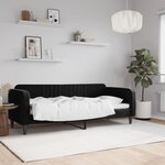 vidaXL Lit de repos noir 80x200 cm velours