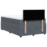 vidaXL Sommier à lattes de lit et matelas Gris foncé 120x200cm Velours