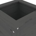vidaXL Jardinière gris 40x40x78 cm bois massif de pin