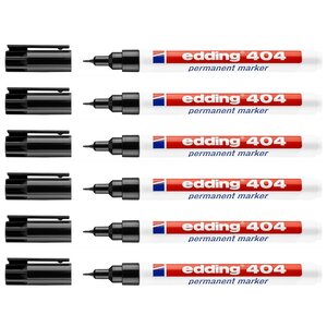 Marqueur Permanent 404 Noir Pointe Ultrafine 0 75 mm x 6 EDDING