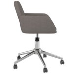 Chaise fauteuil siège pivotante de bureau informatique étude foncé tissu gris 02_0024126