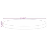vidaXL Dessus de table Ø 40x3 8 cm rond bois massif de manguier brut