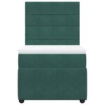 vidaXL Sommier à lattes de lit avec matelas Vert foncé 100x200 cm