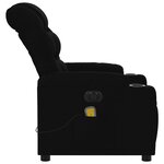 vidaXL Fauteuil de massage inclinable électrique Noir Tissu