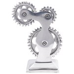 Serre-livres vidaXL 2 Pièces Argent 10x10x22 cm Aluminium Cog